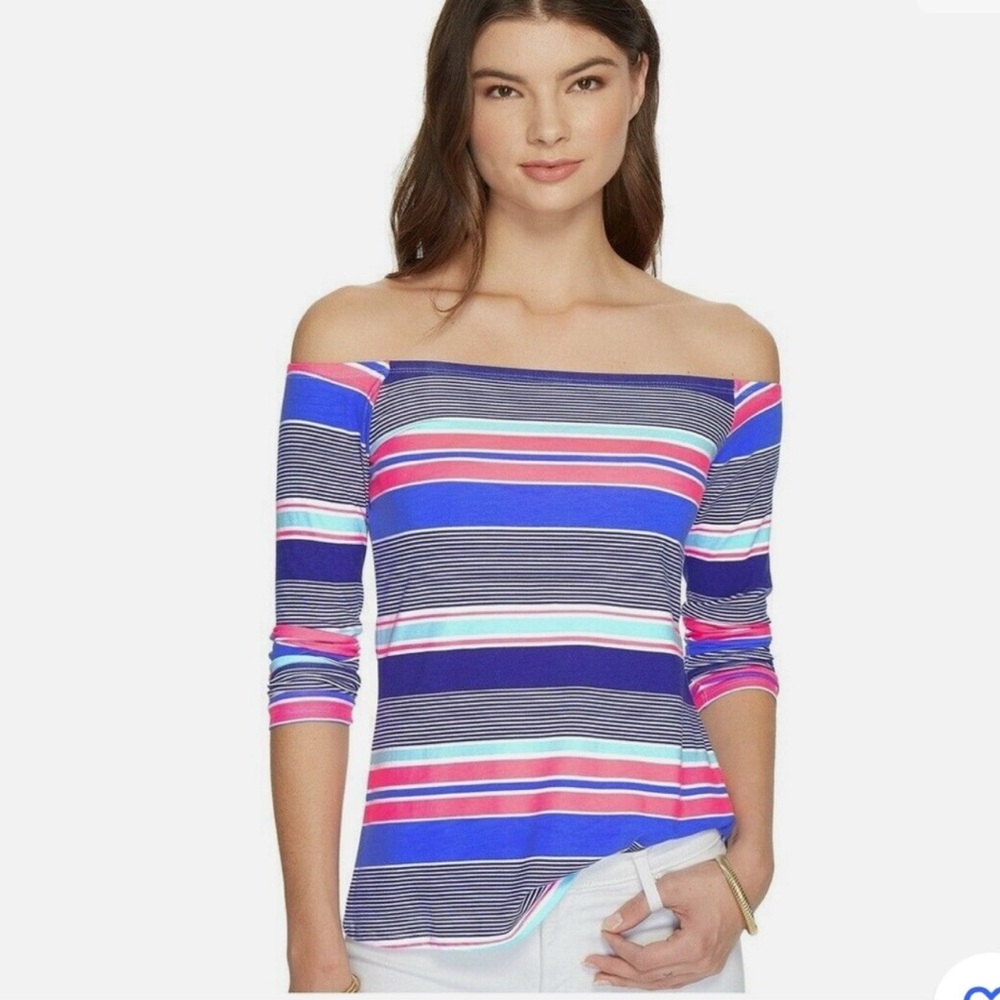 Lilly Pulitzer Striped Off-Shoulder Top